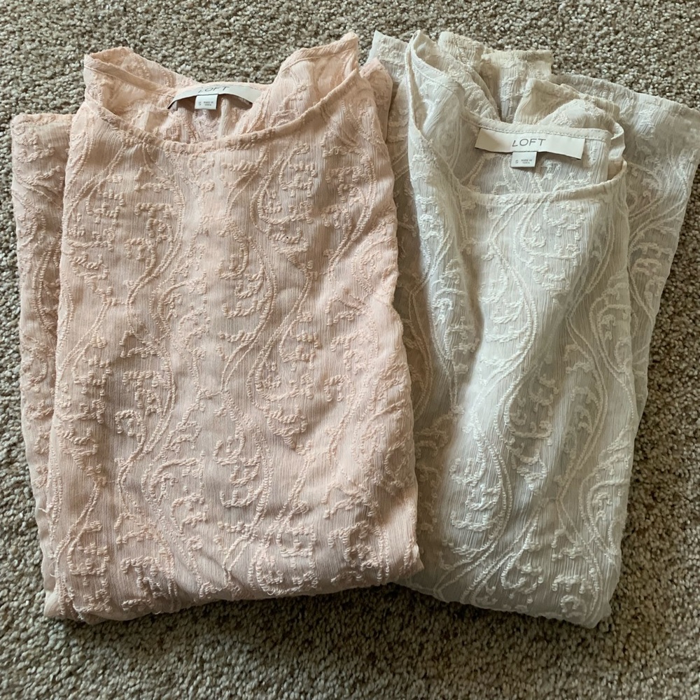 Set of two summer tops LOFT size Small